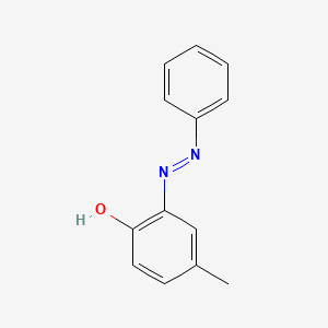 Chemical structure of 2-Phenylazo-4-methylphenol