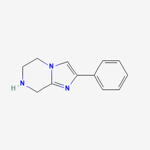 Chemical structure of 2-Phenyl-5,6,7,8-tetrahydroimidazo[1,2-a]pyrazine