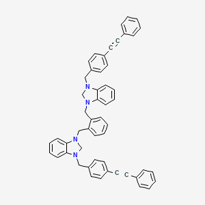 Chemical structure of 2-Phenyl-4,6-bis[4-(9,9-dimethyl-9,10-dihydroacridine)phenyl]-pyrimidine