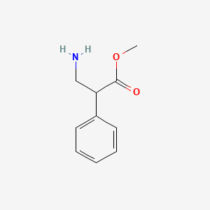 Chemical structure of Methyl 3-amino-2-phenylpropanoate