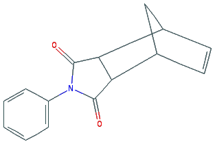 Chemical structure of 2-phenyl-3a,4,7,7a-tetrahydro-1H-4,7-methanoisoindole-1,3(2H)-dione