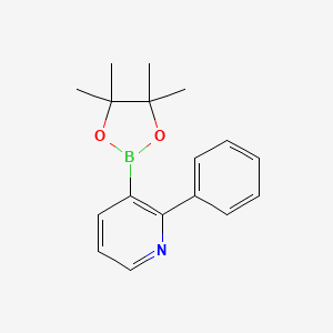 Chemical structure of 2-Phenyl-3-(4,4,5,5-tetramethyl-1,3,2-dioxaborolan-2-yl)pyridine