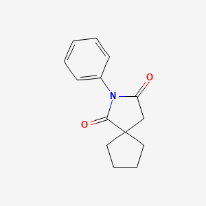 Chemical structure of 2-Phenyl-2-azaspiro[4.4]nonane-1,3-dione