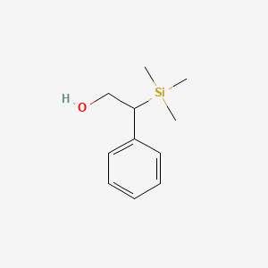 Chemical structure of 2-phenyl-2-(trimethylsilyl)ethanol
