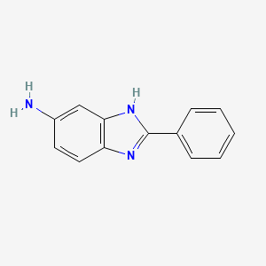 Chemical structure of 2-phenyl-1H-1,3-benzodiazol-5-amine