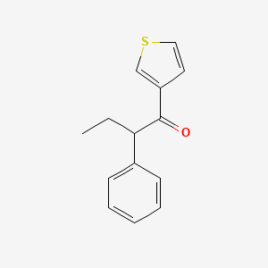 Chemical structure of 2-Phenyl-1-(thiophen-3-yl)butan-1-one