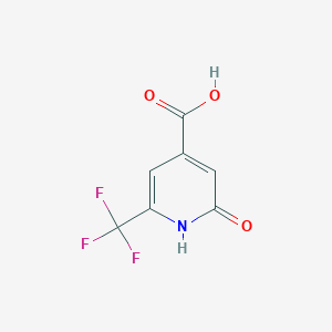 Chemical structure of 2-Hydroxy-6-(trifluoromethyl)isonicotinic acid