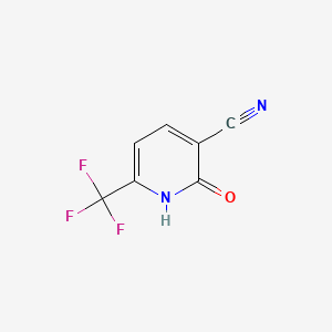 Chemical structure of 2-Oxo-6-(trifluoromethyl)-1,2-dihydropyridine-3-carbonitrile