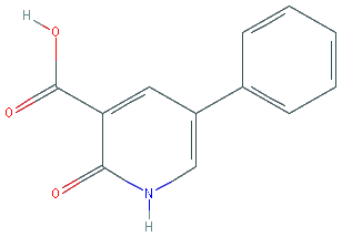 Chemical structure of 2-Hydroxy-5-phenylnicotinic acid