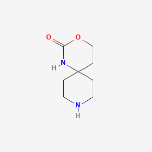 Chemical structure of 3-Oxa-1,9-diazaspiro[5.5]undecan-2-one