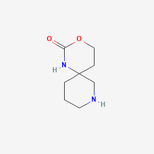 Chemical structure of 2-Oxo-3-oxa-1,8-diaza-spiro[5.5]undecane