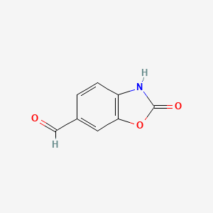 Chemical structure of 2-oxo-3H-1,3-benzoxazole-6-carbaldehyde