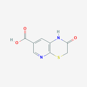 Chemical structure of 2-oxo-2,3-dihydro-1H-pyrido[2,3-b][1,4]thiazine-7-carboxylic acid