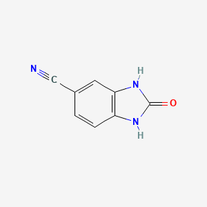 Chemical structure of 2-Oxo-2,3-dihydro-1H-benzimidazole-5-carbonitrile