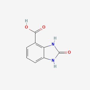 Chemical structure of 2-oxo-2,3-dihydro-1H-1,3-benzodiazole-4-carboxylic acid
