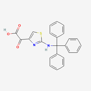 Chemical structure of 2-Oxo-2-(2-(tritylamino)thiazol-4-yl)acetic acid