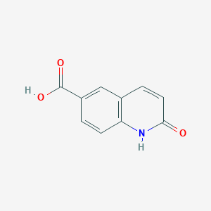 Chemical structure of 2-Oxo-1,2-dihydroquinoline-6-carboxylic acid