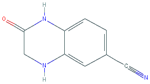 Chemical structure of 2-Oxo-1,2,3,4-tetrahydroquinoxaline-6-carbonitrile