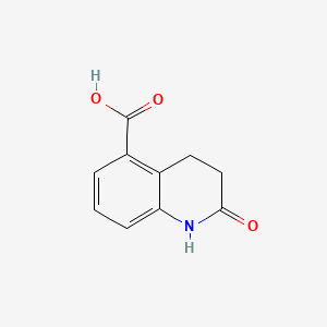Chemical structure of 2-Oxo-1,2,3,4-tetrahydroquinoline-5-carboxylic acid