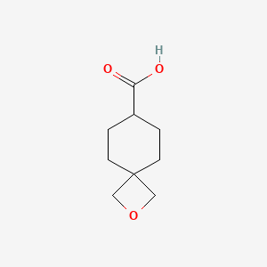 Chemical structure of 2-Oxaspiro[3.5]nonane-7-carboxylic acid