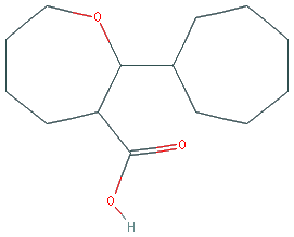 Chemical structure of 2-oxabicyclo[4.1.0]heptane-7-carboxylic acid