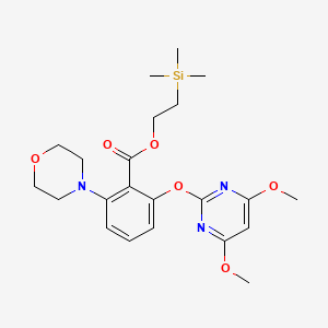 Chemical structure of 2'-O-tert-butyldimethylsilyl-N4-benzoyl-cytidine