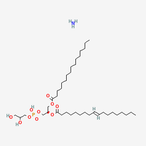 Chemical structure of 2-Oleoyl-1-palmitoyl-sn-glycero-3-phospho-rac-(1-glycerol) ammonium salt