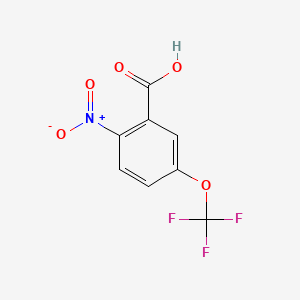 Chemical structure of 2-Nitro-5-(trifluoromethoxy)benzoic acid
