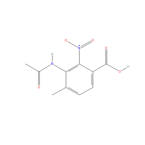 Chemical structure of 3-Acetamido-4-methyl-2-nitrobenzoic acid