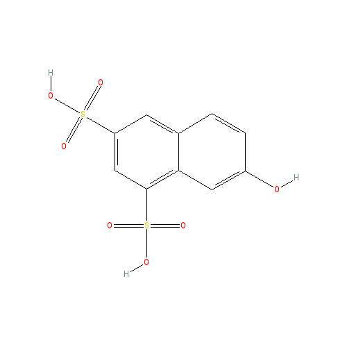 Chemical structure of 2-Naphthol-6,8-disulfonic acid