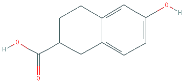 Chemical structure of 6-Hydroxy-1,2,3,4-tetrahydronaphthalene-2-carboxylic acid