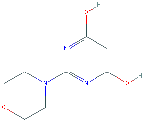 Chemical structure of 2-Morpholinopyrimidine-4,6-diol