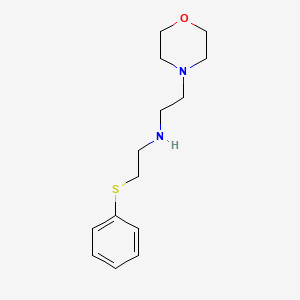 Chemical structure of 2-Morpholino-N-[2-(phenylthio)ethyl]ethan-1-amine