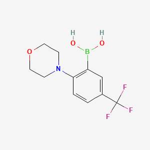 Chemical structure of 2-Morpholino-5-(trifluoromethyl)phenylboronic acid