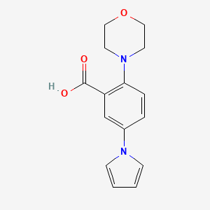 Chemical structure of 2-Morpholino-5-(1H-pyrrol-1-yl)benzoic acid