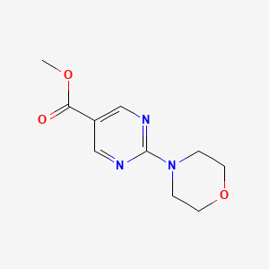 Chemical structure of Methyl 2-(4-morpholinyl)-5-pyrimidinecarboxylate