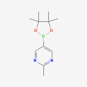 Chemical structure of 2-Methylpyrimidine-5-boronic Acid Pinacol Ester