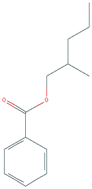 Chemical structure of 2-Methylpentyl benzoate