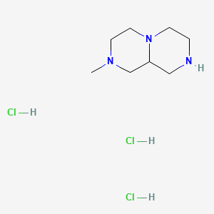 Chemical structure of 2-Methyloctahydro-1H-pyrazino[1,2-a]pyrazine trihydrochloride