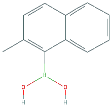 Chemical structure of 2-Methylnaphthalene-1-boronic Acid