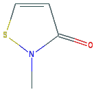 Chemical structure of 2-Methylisothiazol-3(2H)-one hydrate(50% H2O)