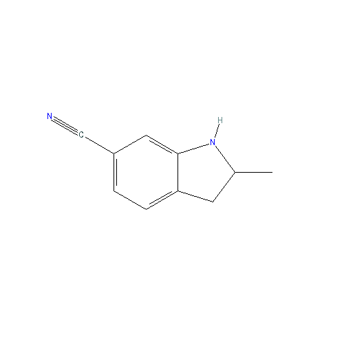 Chemical structure of 2-Methylindoline-6-carbonitrile