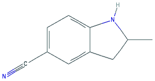 Chemical structure of 2-Methylindoline-5-carbonitrile