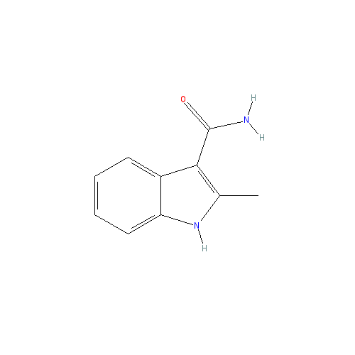 Chemical structure of 2-Methylindole-3-carboxamide