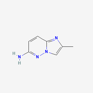 Chemical structure of 2-Methylimidazo[1,2-b]pyridazin-6-amine