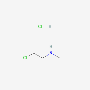 Chemical structure of 2-Chloroethyl(methyl)azanium;chloride