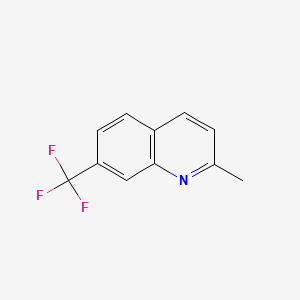 Chemical structure of 2-Methyl-7-(trifluoromethyl)quinoline