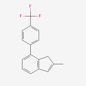 Chemical structure of 2-Methyl-7-(4-(trifluoromethyl)phenyl)-1H-indene