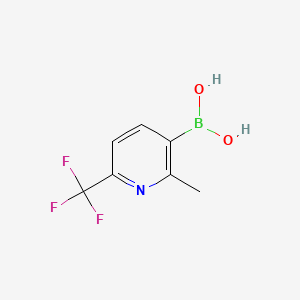 Chemical structure of 2-Methyl-6-trifluoromethylpyridine-3-boronic acid