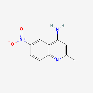 Chemical structure of 2-Methyl-6-nitroquinolin-4-amine